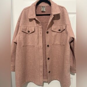 Vocal Marled Pink Shacket